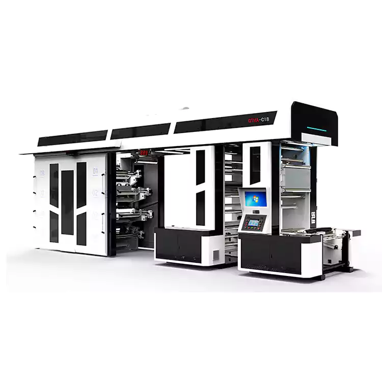 8 Warna Mesin Cetak Flexographic Disesuaikan Untuk Percetakan Beg Beli-belah